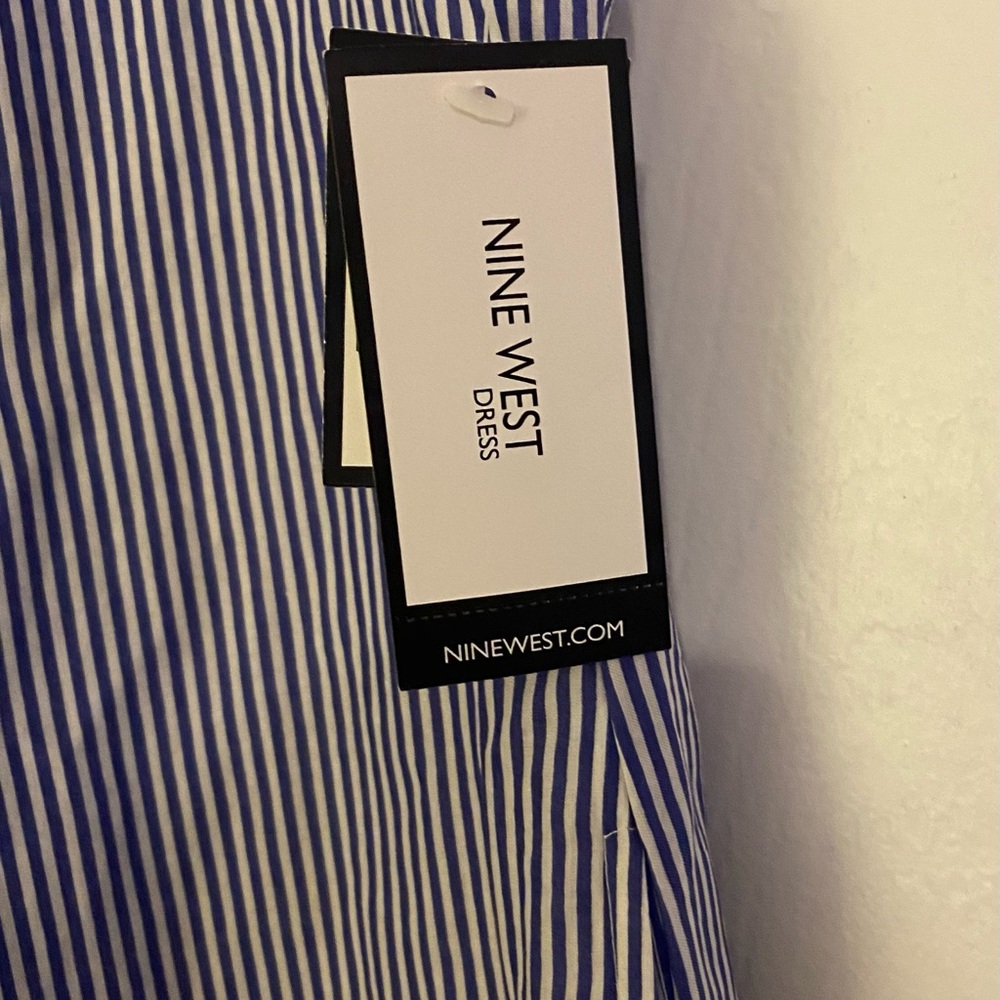 Nine West, Size 2 Navy and white striped dress